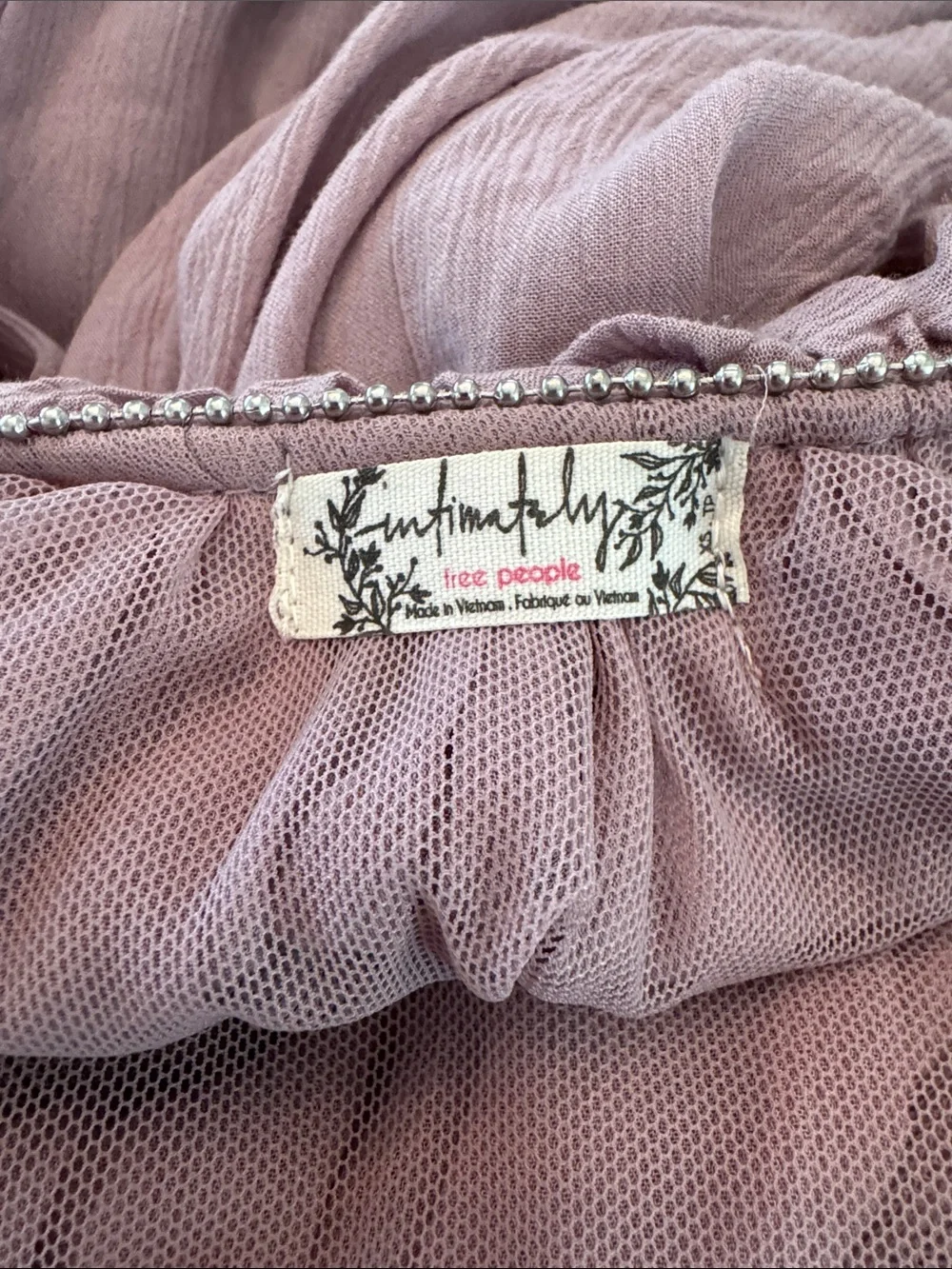Free People Dusty Rose Ruffled Sleeveless Swing Dress